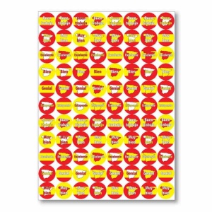 Spanish colours stickers