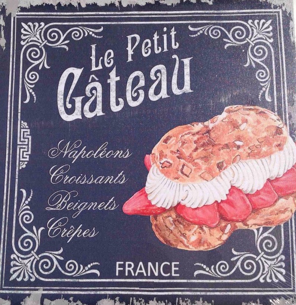Learn Foreign Language Skills French France Canvas Cadre Toile Gateau